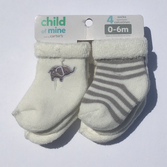 gray baby socks